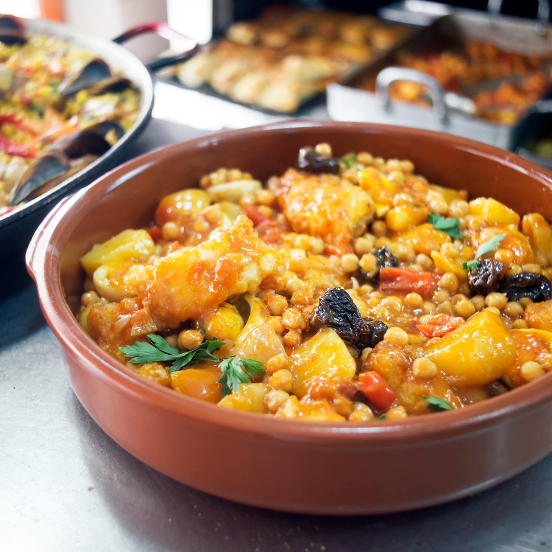 Mediterranean Cod with Chickpeas and Olives