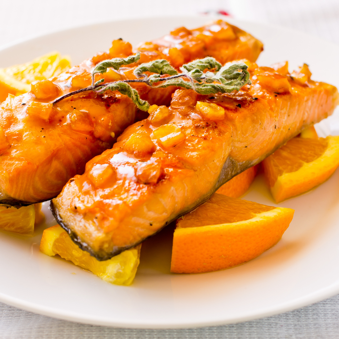 Orange-Ginger Glazed Salmon