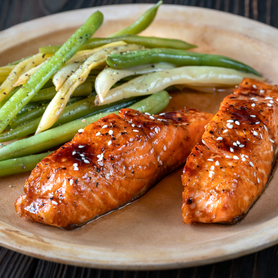 Teriyaki Salmon with Green Beans