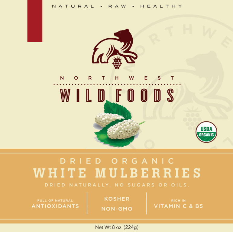 Dried Organic White Mulberries