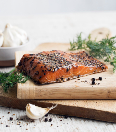 Garlic and Pepper Smoked Salmon