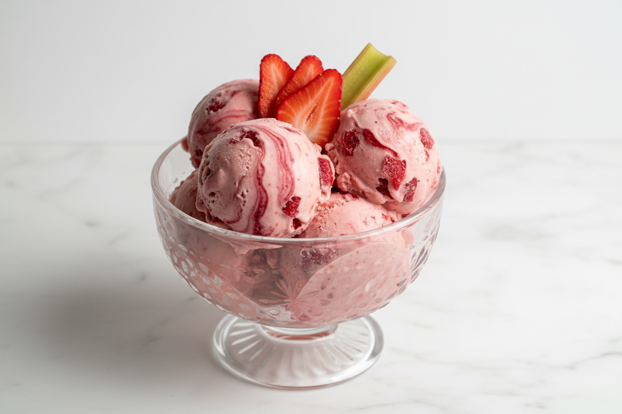 Strawberry Rhubarb Sherbet