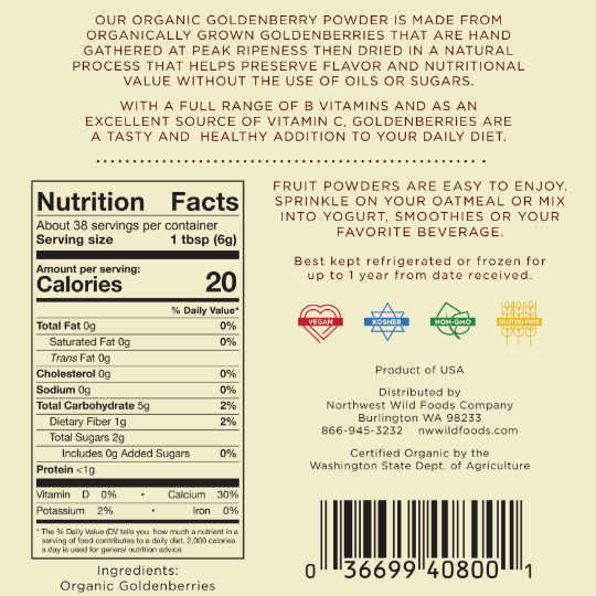 Organic Goldenberry Powder