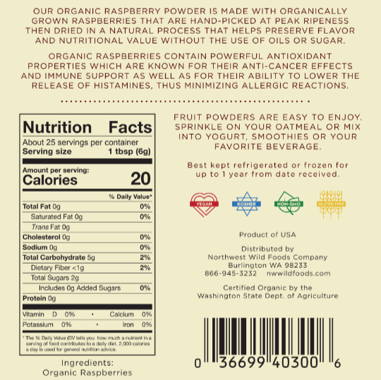 Organic Raspberry Powder