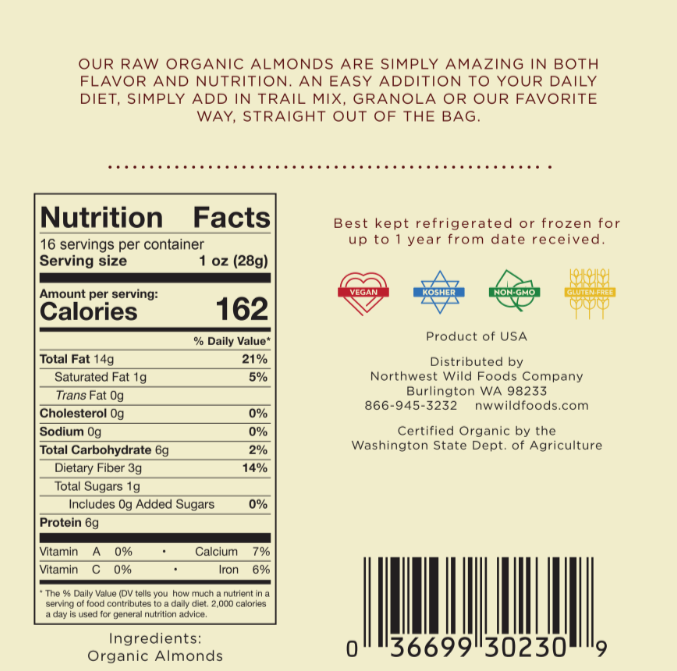 Raw Organic Almonds