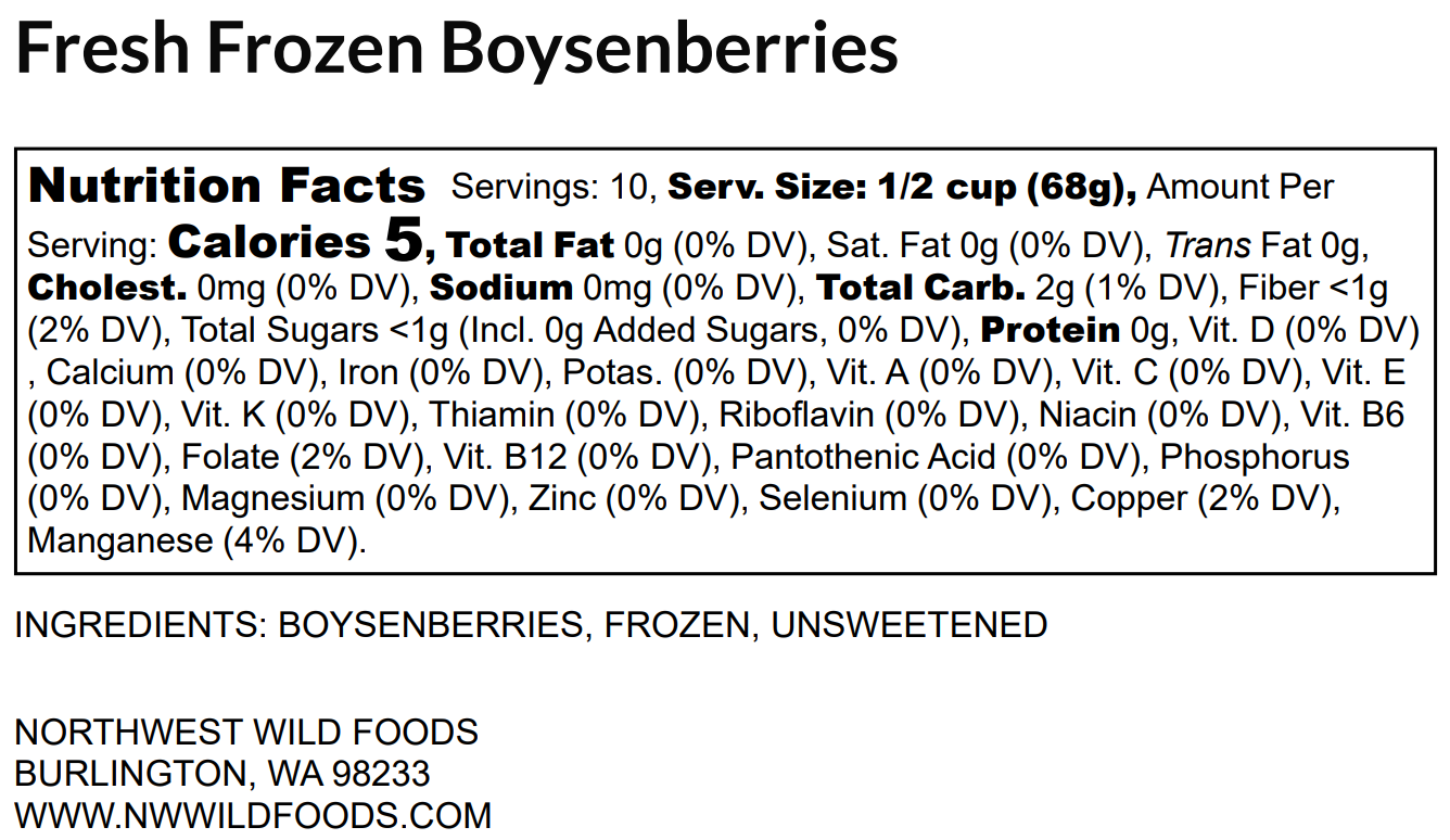 Fresh Frozen Boysenberries