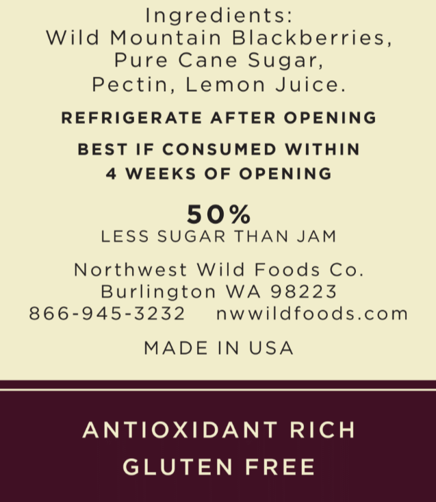 Wild Mountain Blackberry Fruit Spread