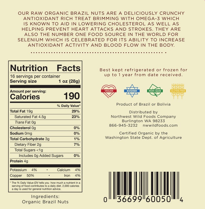 Raw Organic Brazil Nuts