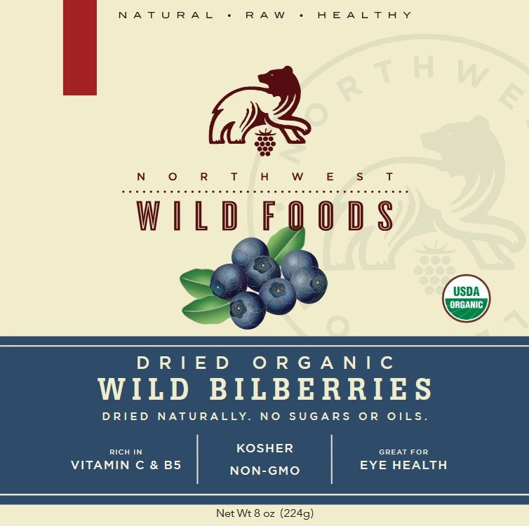 Dried Organic Wild Bilberries