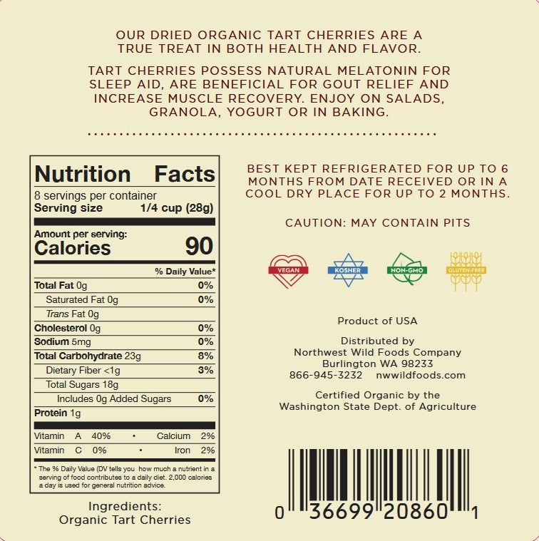 Dried Organic Tart Cherries