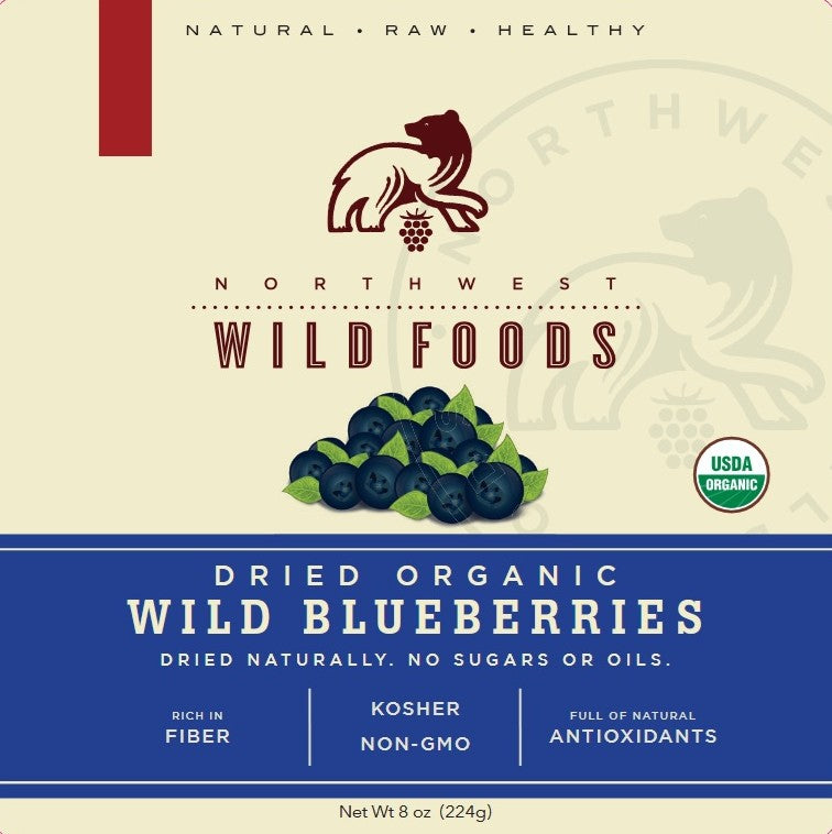 Dried Wild Organic Blueberries