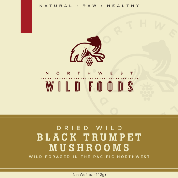 Dried Wild Black Trumpet Mushrooms