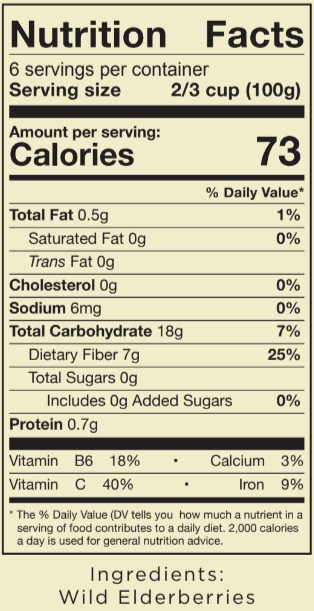 Fresh Frozen Wild Elderberries