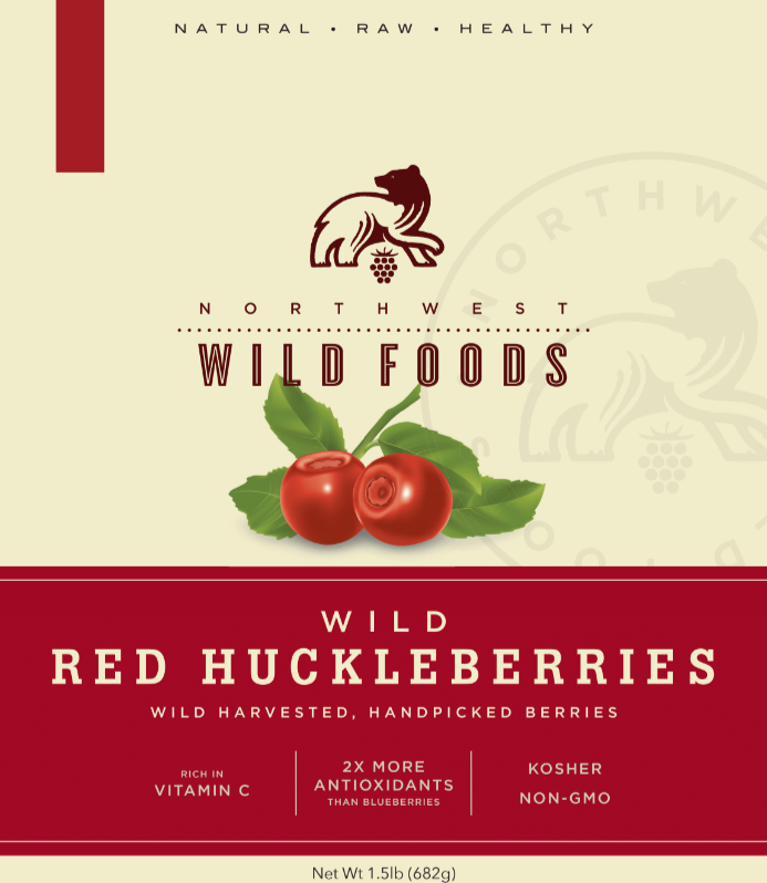 Fresh Frozen Wild Red Huckleberries