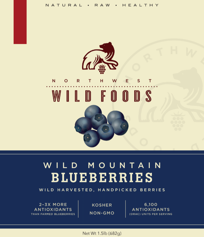 Fresh Frozen Wild Mountain Blueberries