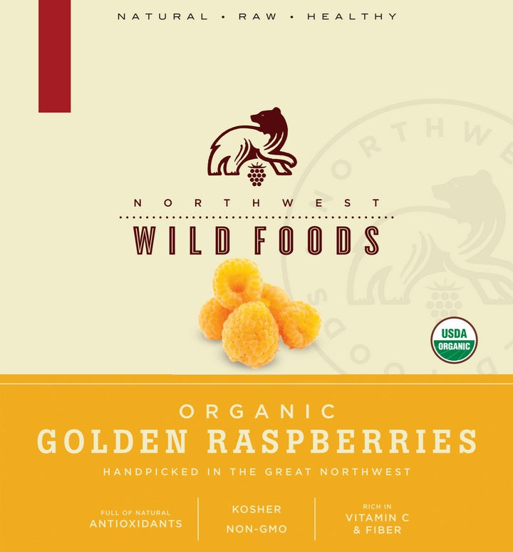 Fresh Frozen Organic Golden Raspberries