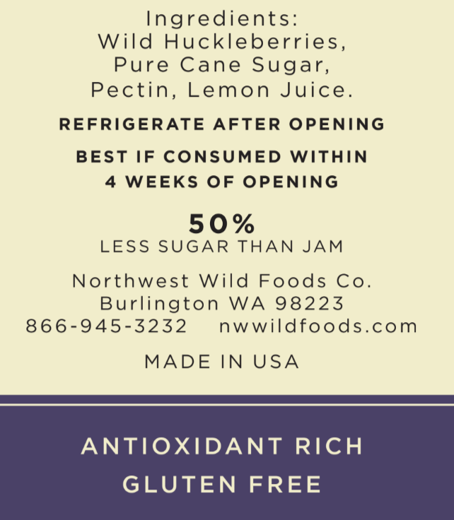 Wild Blue Huckleberry Fruit Spread