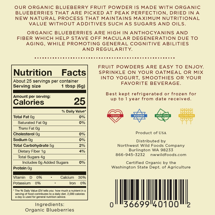 Organic Blueberry Fruit Powder