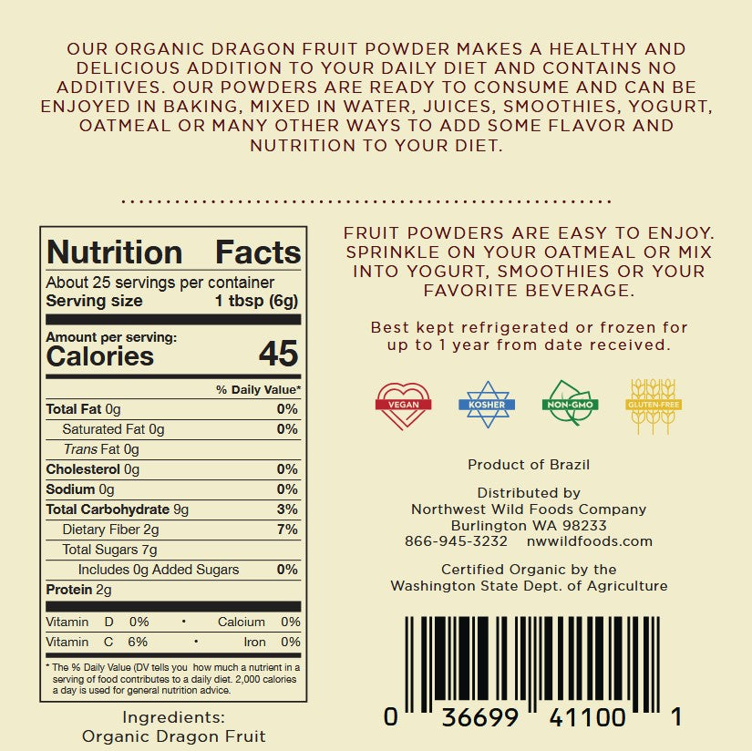 Organic Dragon Fruit Powder