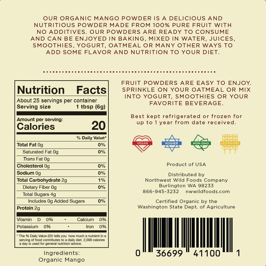 Organic Mango Fruit Powder