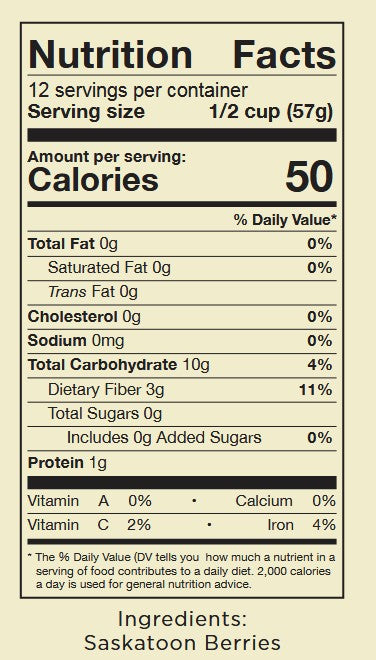 Fresh Frozen Saskatoon Berries