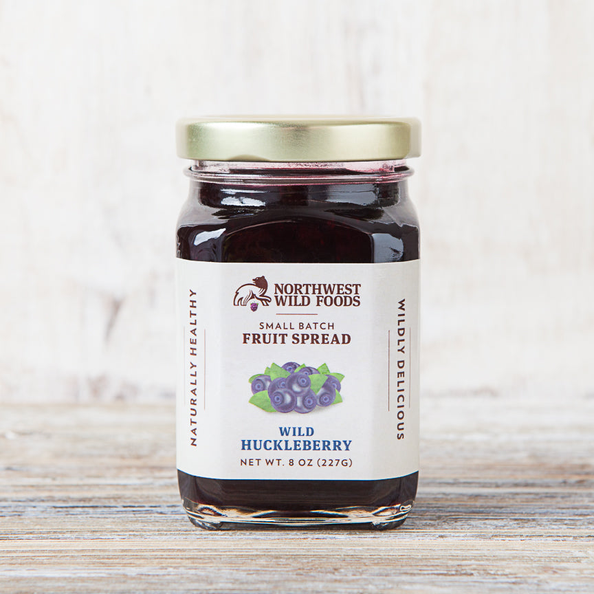 Wild blue huckleberry fruit spread