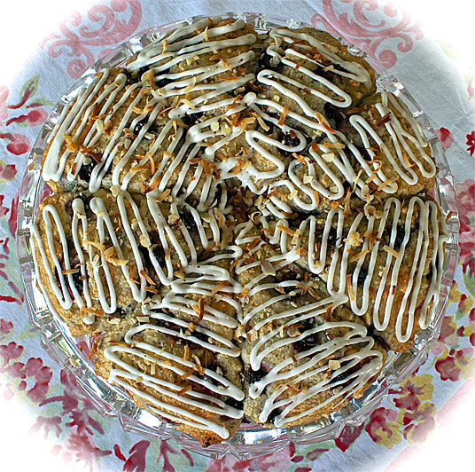 Glazed Huckleberry Scones