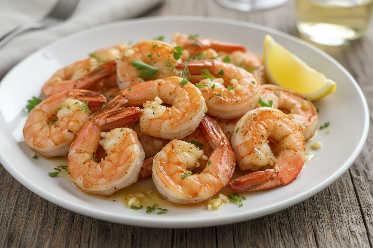 Sauteed Spotted Prawns
