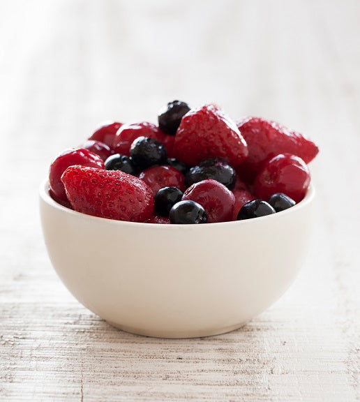 White Chocolate Panna Cotta with Berries