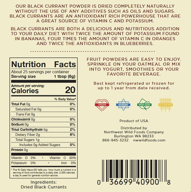 Organic Black Currant Powder