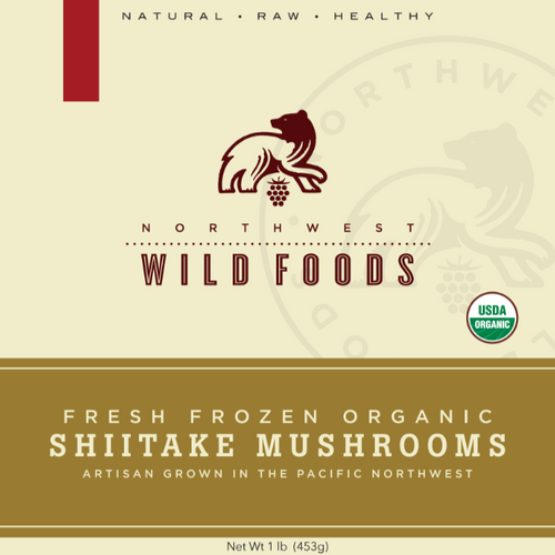 Shitake Label Fresh Frozen Organic Shiitake