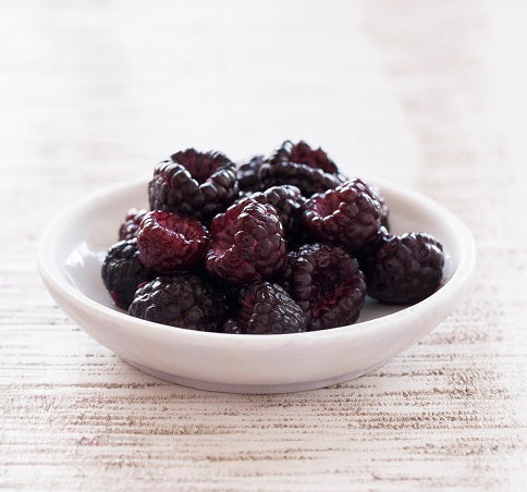 Fresh frozen black raspberries