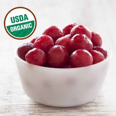 Fresh frozen organic tart cherries