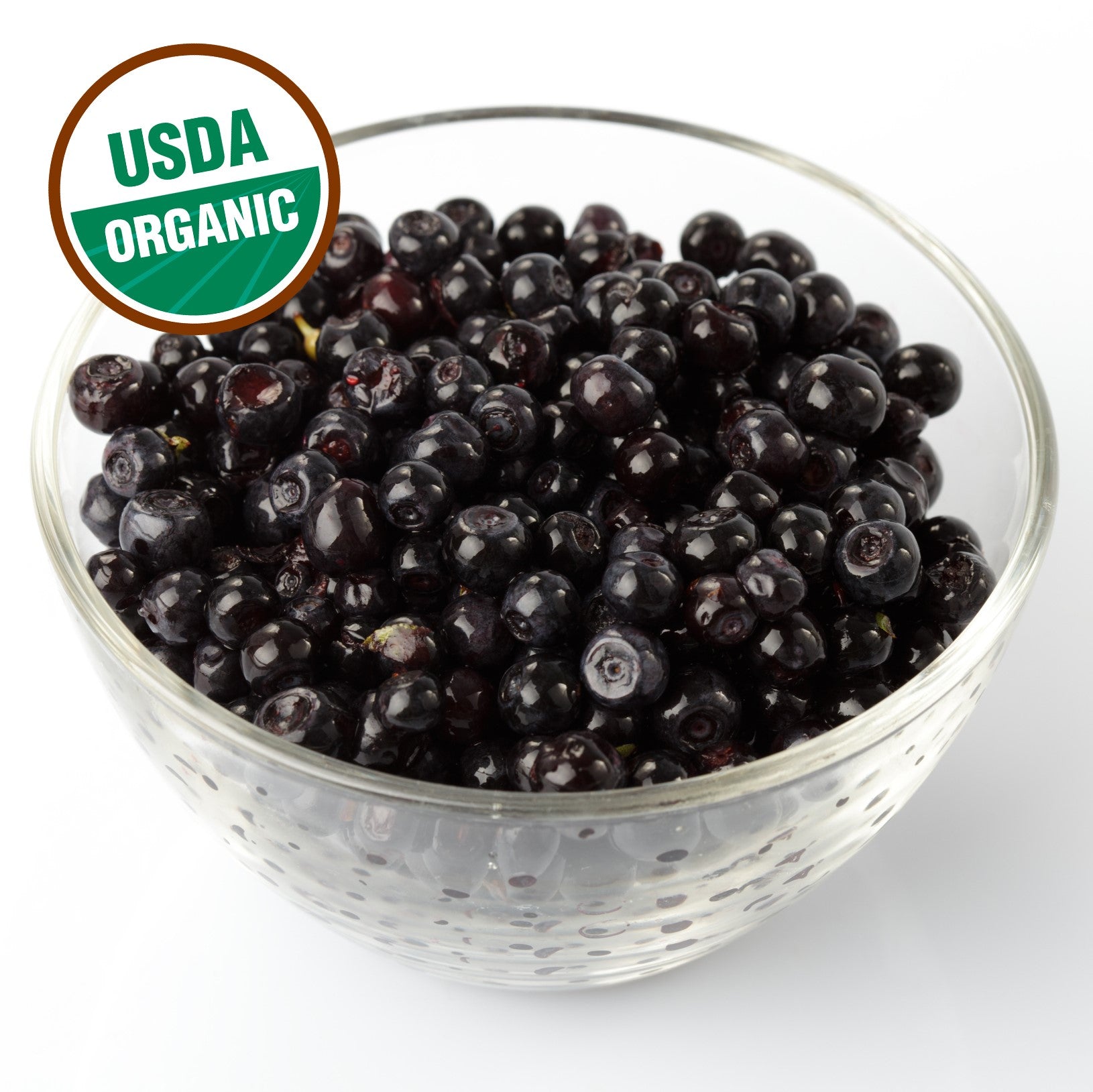 Fresh frozen wild organic blueberries